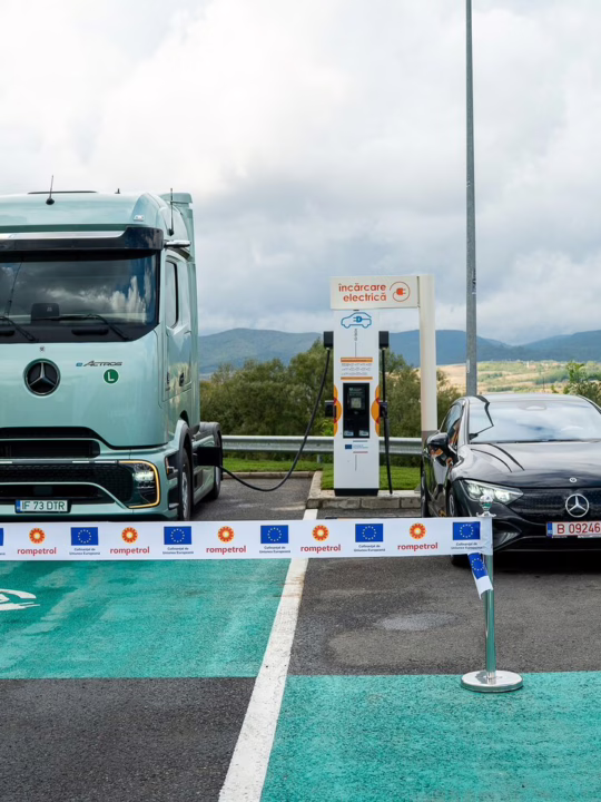 stații de încărcare mașini electrice pe autostrada A1 - sursa foto: Rompetrol